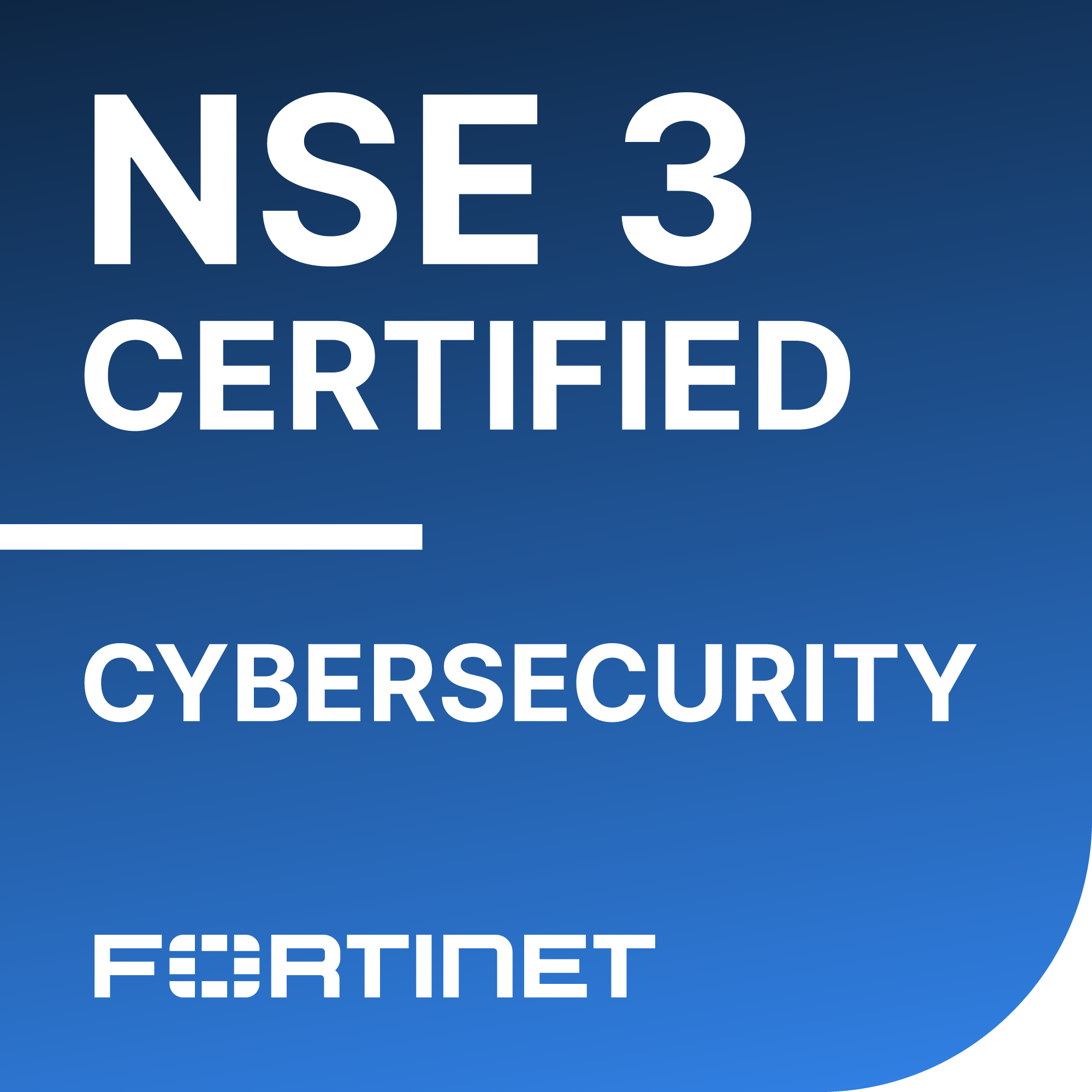 Fortinet NSE 3 Certified in Cybersecurity