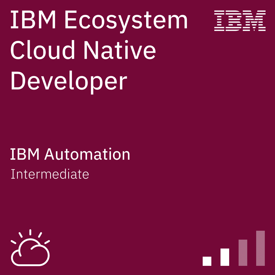 IBM Ecosystem Cloud Native Developer